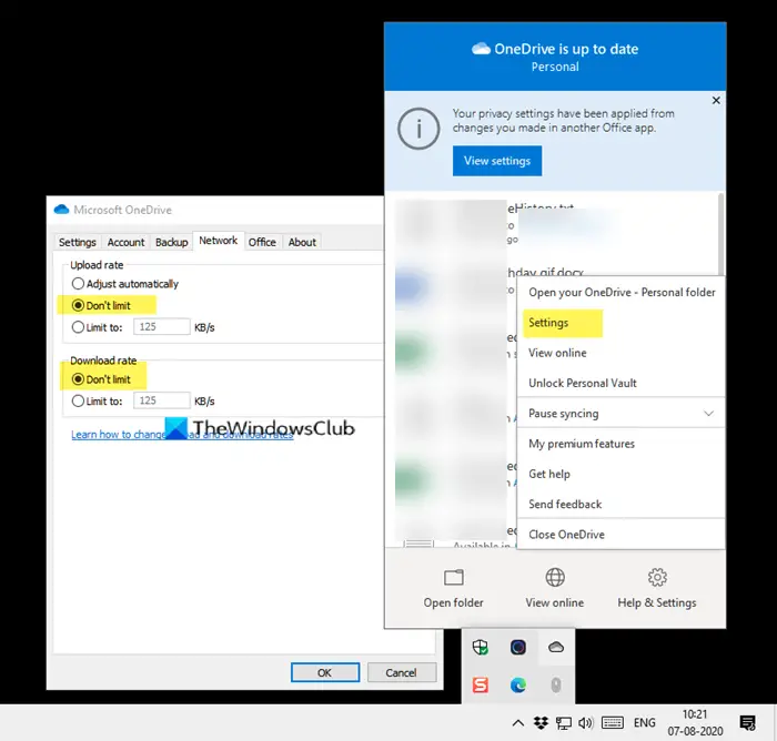 onedrive slowing down computer