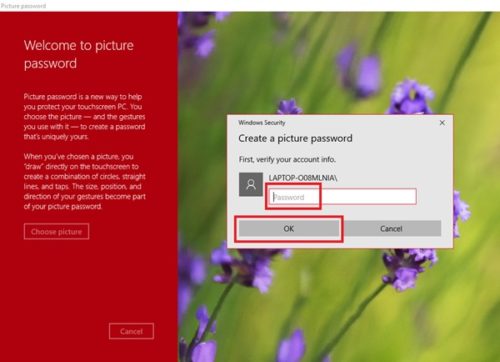 How to set up Picture Password in Windows 10