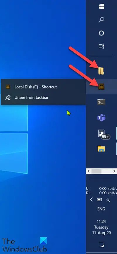 How to pin a Folder or Drive to the Taskbar in Windows 10 - 15