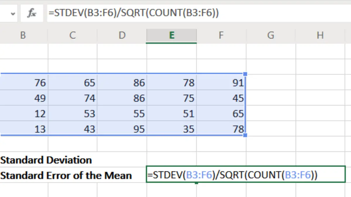 Стандартному excel. Стандартная ошибка в excel формула. Как вычислить ошибку среднего в excel. Как посчитать Standard deviation. Как посчитать стандартную ошибку в excel.