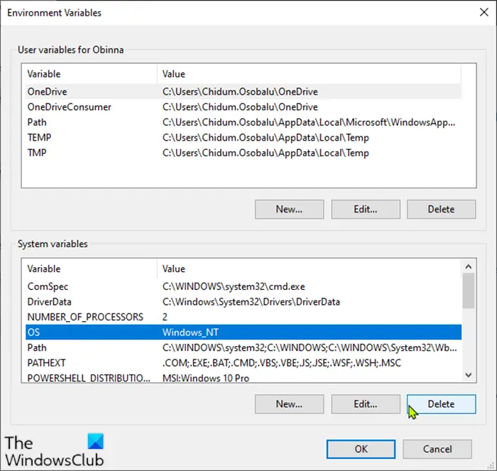 The system registry contains invalid file paths