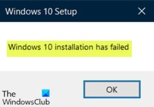 windows 11 installation has failed