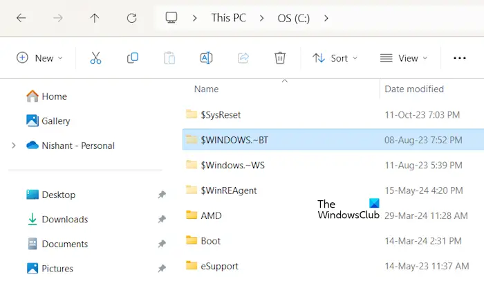 Windows-BT folder