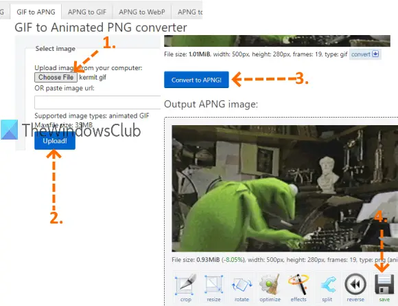 Animated Gif To Png Converter