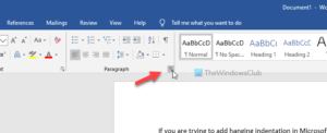 how to do a hanging indent on microsoft word