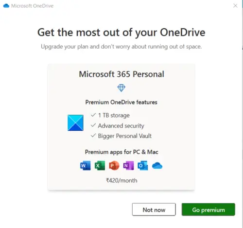 onedrive requires premium to download to android