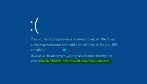 DRIVER_VERIFIER_IOMANAGER_VIOLATION error on Windows 11