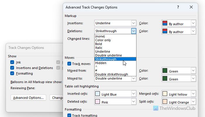 Delete button does not show strikethrough when Track Changes is enabled in Word
