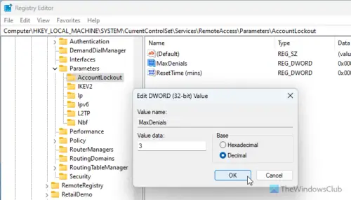 Configure Remote Access Client Account Lockout in Windows Server