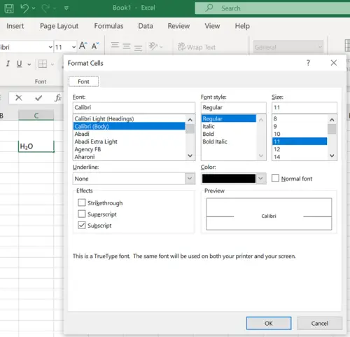 Format Text as Superscript or Subscript in Word, Excel, PowerPoint