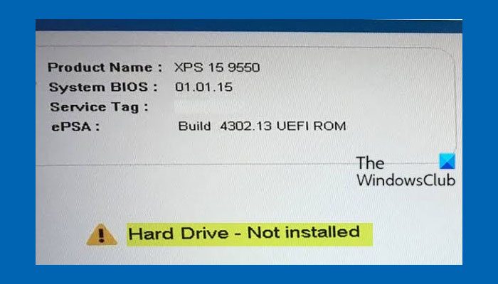 Fix Hard Drive Not installed problem on Windows 11/10