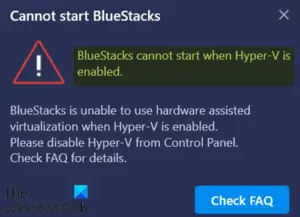 disable hyper v windows 10 bluestacks