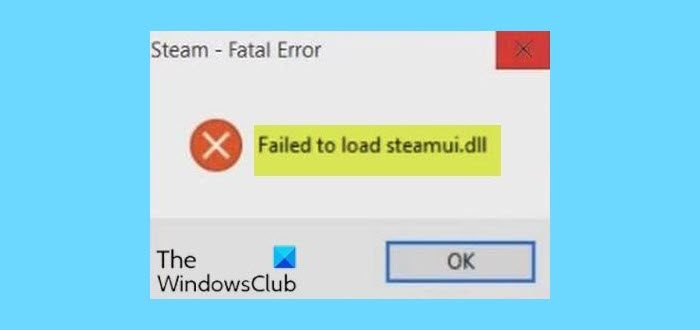 Failed to load steamui.dll