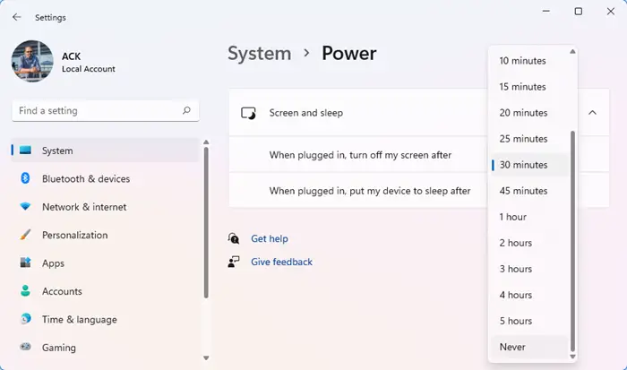 Prevent Windows screen display from turning off