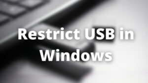 Restrict usb devices что это