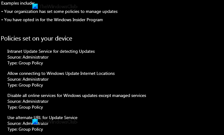 Your organization has set some policies to manage updates