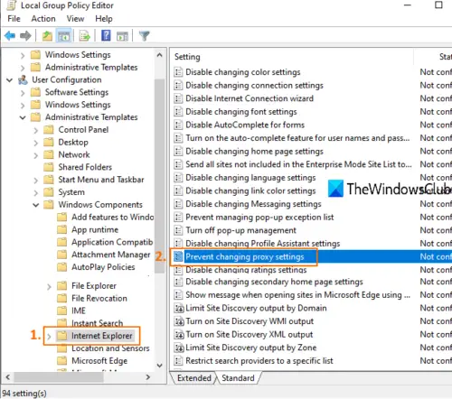 How to disable Proxy or Prevent changing Proxy settings in Windows 11/10