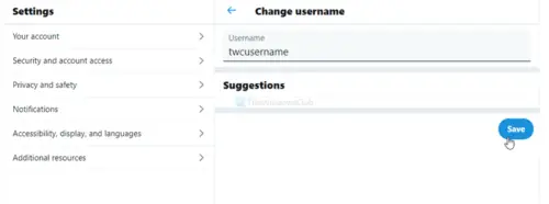 How to change your Twitter username