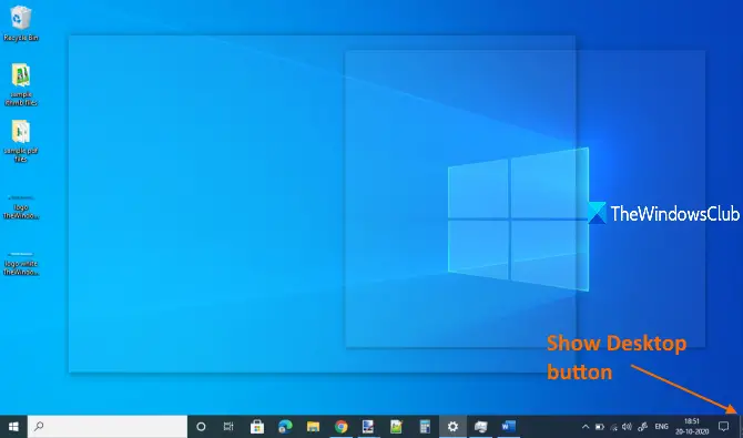 show desktop not working