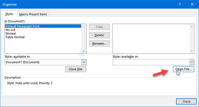 How To Import Styles From One Document To Another In Word