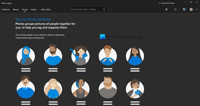 find and tag People in Photos app in Windows 11/10