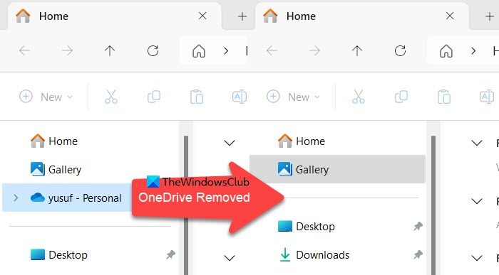 remove OneDrive icon from File Explorer 