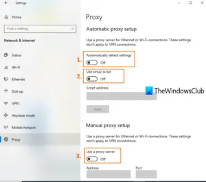 Сброс настройки proxy windows