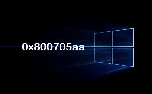 0x800705aa