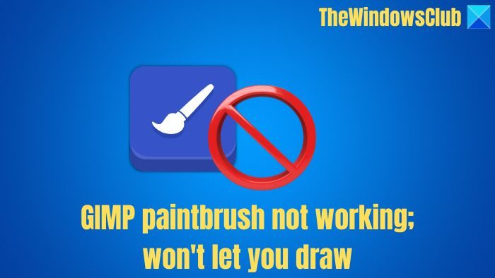 GIMP paintbrush not working