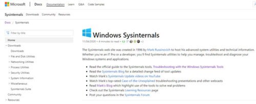 windows sysinternals