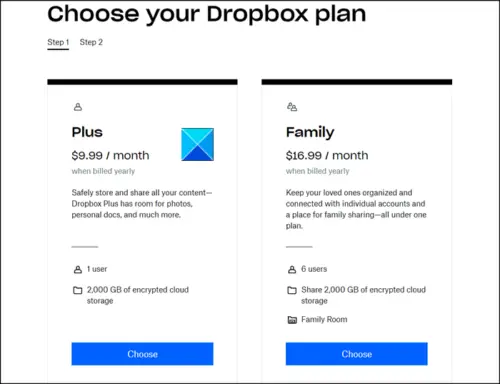 free dropbox file size limit