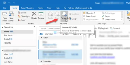 How to forward multiple emails in Outlook