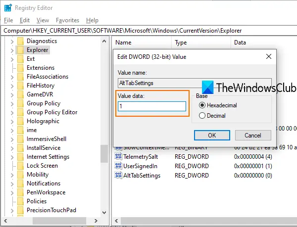 How to change Alt+Tab settings in Windows 11/10
