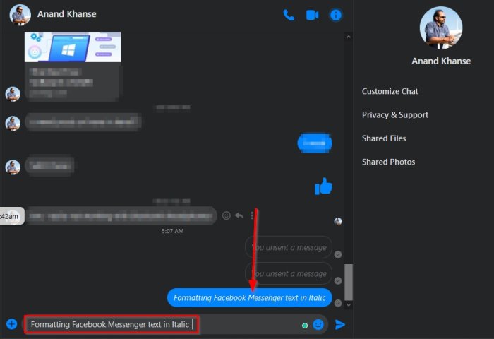 How to format text in Facebook Messenger and WhatsApp