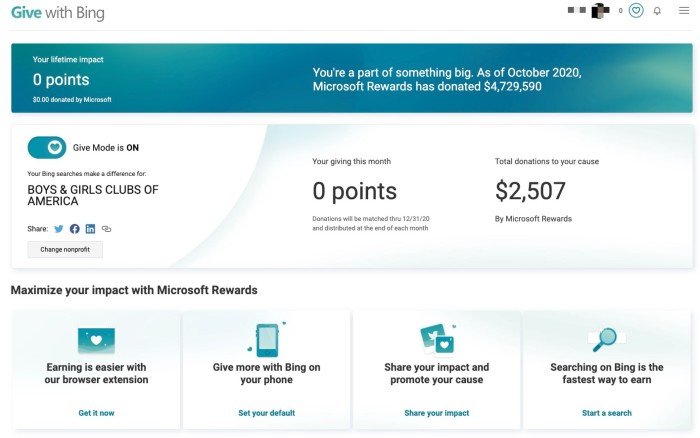 How to use Microsoft Rewards and Give with Bing - 14
