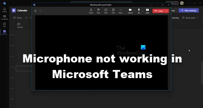 Microphone not working in Microsoft Teams