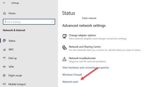 network and sharing center not opening windows 10