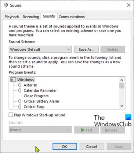 open sound control panel in windows 10