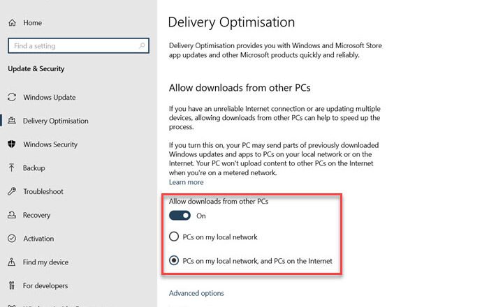 Download Windows Updates & Apps from other Windows 10 PCs