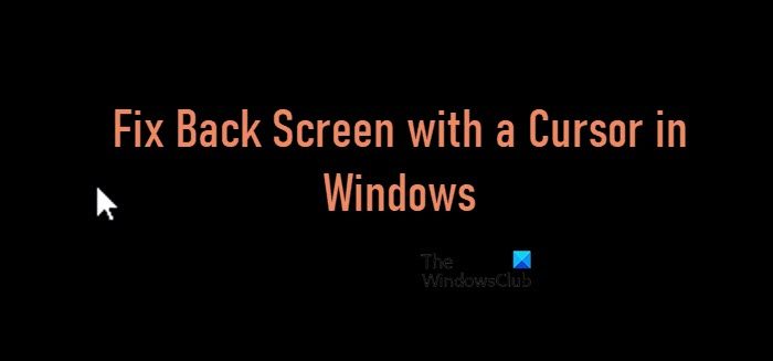 Black Screen with cursor problem