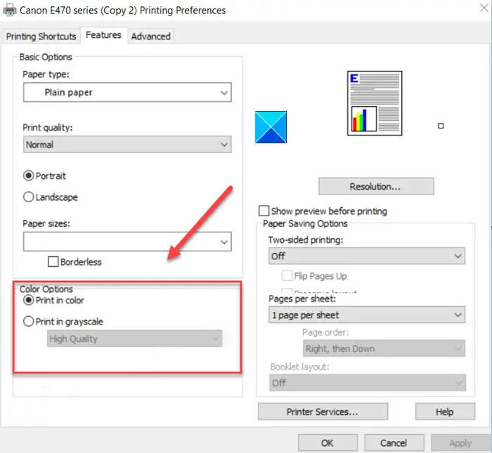 how to turn off double sided printing windows 10 canon