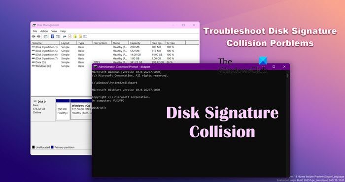 Disk Signature Collision