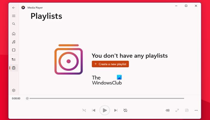 Create and edit Playlist or Radio Station on Media Player app