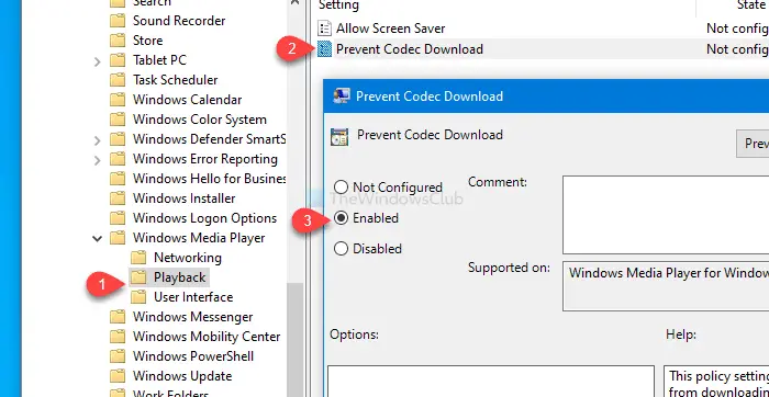 windows media player codec download