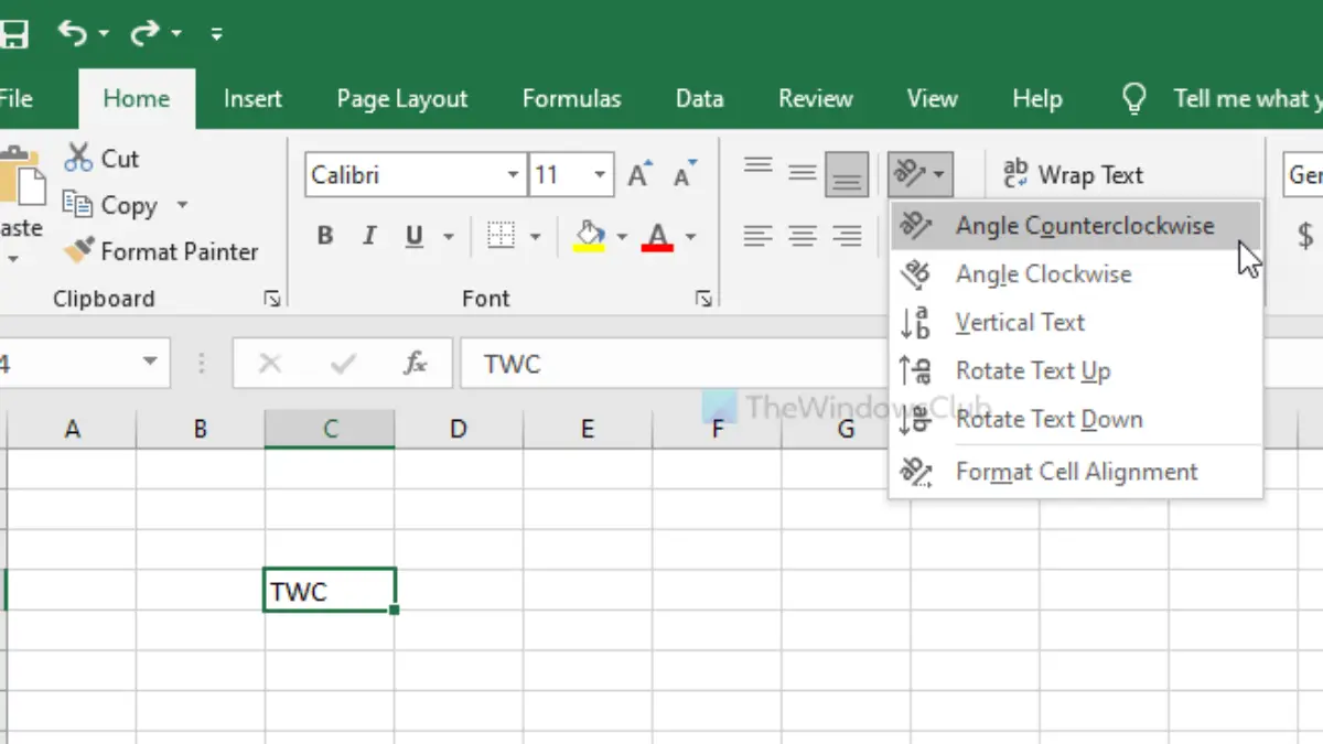 How To Rotate Text In Excel Spreadsheet Manually