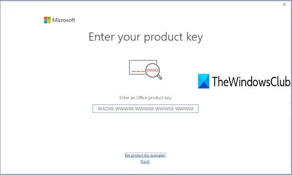 uninstall microsoft office product key