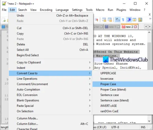 how to ignore case with notepad++ regex