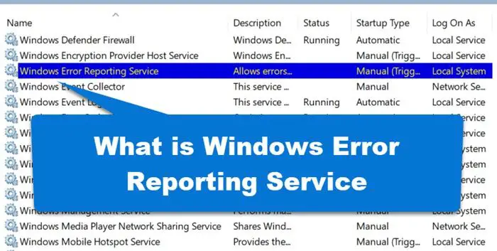 Microsoft Windows Error Reporting Service