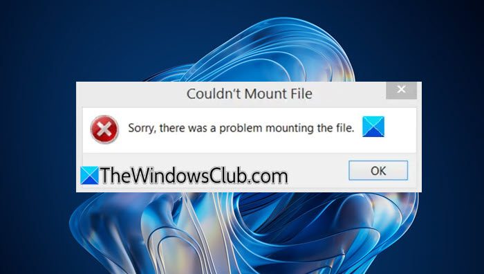 Couldn't Mount file