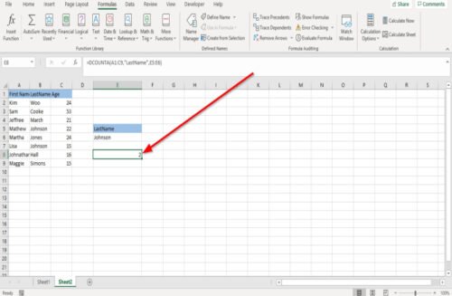 How to use DCOUNT and DCOUNTA Function in Excel